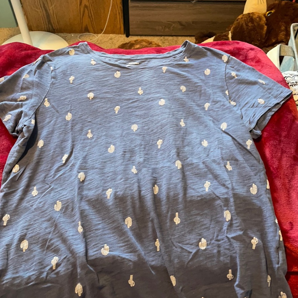 blue cactus shirt
